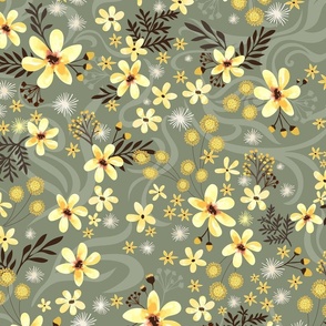 Yellow floral wilderness