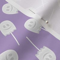 Ghost Lollipops - Halloween Candy - Cute Ghost on purple  - LAD22