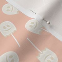 Ghost Lollipops - Halloween Candy - Cute Ghost on pale pink - LAD22