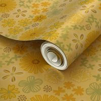 Boho Sunshine Floral in yellow XL scale by Pippa Shaw