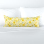 Boho Sunshine Floral in yellow XL scale by Pippa Shaw