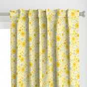 Boho Sunshine Floral in yellow XL scale by Pippa Shaw