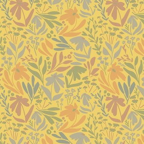 Bohemian Yellow Floral - Small Scale