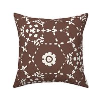 Boheme - Bohemian Geometric Brown Off-White Jumbo Scale