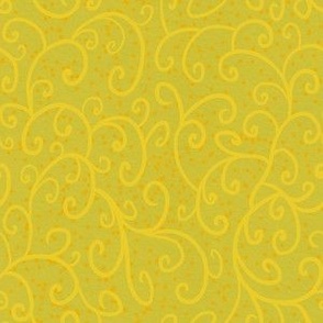 Citrine canvas background with yellow scrolls and orange spots blender small