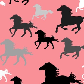 Running horses in coral (large scale)