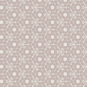 Boheme - Bohemian Geometric Taupe Off-White Small Scale