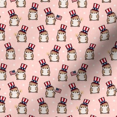 (small scale) Patriotic Hamsters -  pink - LAD22