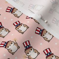 (small scale) Patriotic Hamsters -  pink - LAD22