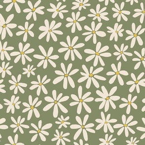 sage green boho floral