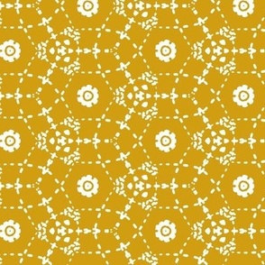 Boheme - Bohemian Geometric Goldenrod Yellow White Regular Scale