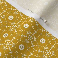 Boheme - Bohemian Geometric Goldenrod Yellow White Small Scale