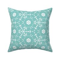 Boheme - Bohemian Geometric Light Aqua White Large Scale