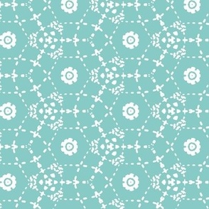 Boheme - Bohemian Geometric Light Aqua White Regular Scale