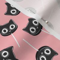 Black Cat Lollipops - Cute Halloween Suckers - pink - LAD22