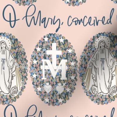 Miraculous medal fabric