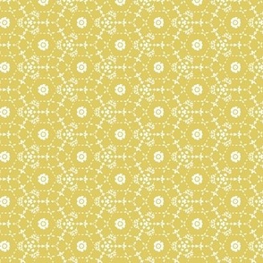 Boheme - Bohemian Geometric Citron Yellow White Small Scale