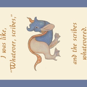 Luttrell Psalter "Whatever" tea towel/wall hanging