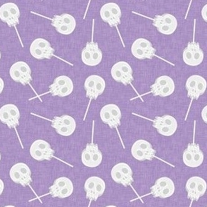 (small scale) skull lollipops - light purple - LAD22
