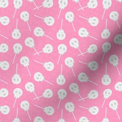 (smalls scale) skull lollipops - pink - LAD22