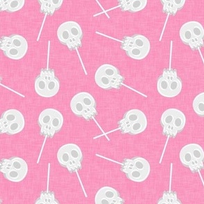 skull lollipops - pink - LAD22