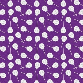 (small scale) skull lollipops - dark purple- LAD22