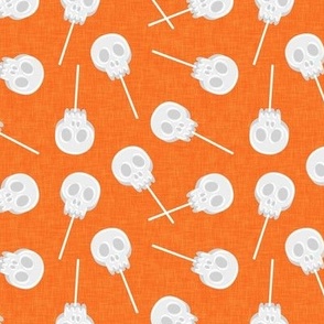 skull lollipops - orange- LAD22