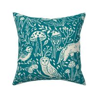 Woodland Wonderland teal large scale