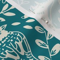 Woodland Wonderland teal large scale