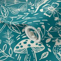 Woodland Wonderland teal large scale