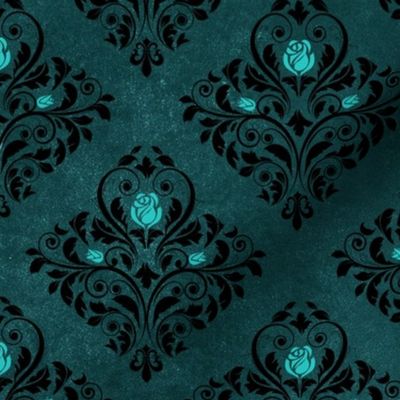 gothic teal rose