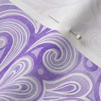 Rococo Damask Medium Purple Medium Scale- Romantic Home Decor- Linen Texture- Hollywood Regency Wallpaper- Halloween- Fairy- Fairies- Violet- Lilac