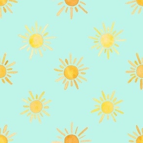 Summer Sunshine on Aqua - Angelina Maria Designs