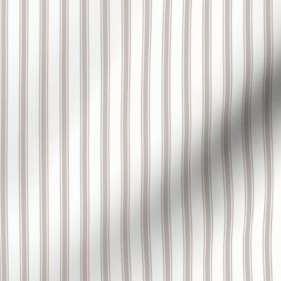 Ticking Stripe: Taupe & Cream Modern Pillow Ticking Stripe