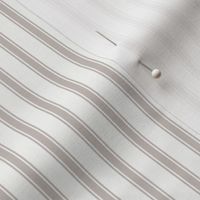 Ticking Stripe: Taupe & Cream Modern Pillow Ticking Stripe