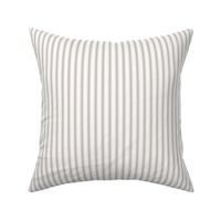 Ticking Stripe: Taupe & Cream Modern Pillow Ticking Stripe