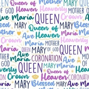Mary’s Coronation Words Catholic Fabric