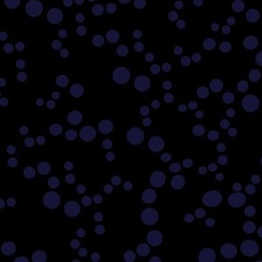 Dark Blue-Purple Monochrome Whimsical Dots 
