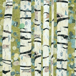 Birch Trees Green - Jumbo