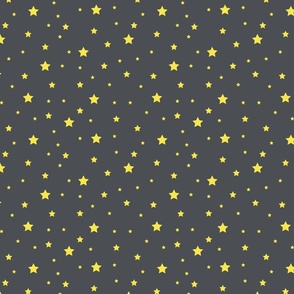 Yellow stars in the night - Medium scale