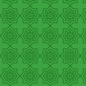 Geometric Pattern: Mahsa: Emerald Dark
