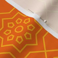 Geometric Pattern: Mahsa: Tangerine Light