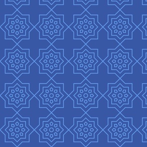 Geometric Pattern: Mahsa: Azure Light