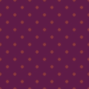Boho little flowers on purple  - medium