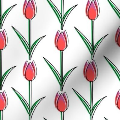Tulip line art