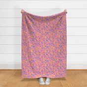 Random pink, yellow and brown polka dots - Large scale