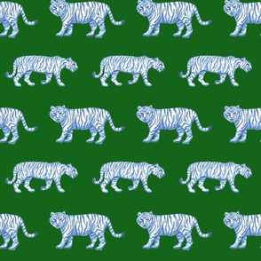 Tiger March Blue on Green