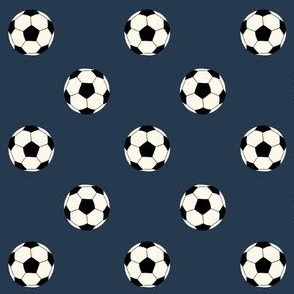 soccer ball - simple coordinate - navy