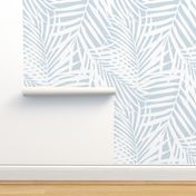 fronds white on soft blue