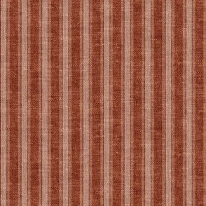 (small scale) Eden Ticking Stripes in rust  - LAD22